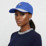 ZPB Blue Canvas Baseball Cap with Rhinestone Brim