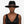 Black Fedora Hat with Pink Gold Quatrefoil Band