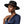 Black Fedora Hat with Red Gold Quatrefoil Band