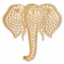 Brooch Gold Elephant Head Rhinestone Pin Women