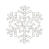 Brooch Radiating Snowflake Silver Pin for Women