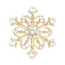 Brooch Stellar Snowflake Gold Pin for Women
