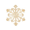 Brooch Stellar Snowflake Gold Pin for Women