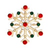Brooch Stellar Snowflake Red Green Pin for Women