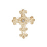 Brooch Victorian Cross Red Green Pin for Women