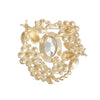Brooch Gold Multicolor Glass Crystal Bee Flower