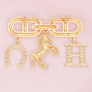 Brooch Gold Iconic H Equestrian Parisian Pin