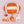 Brooch Football Team Spirit Orange and White Pin