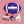 Brooch Football Team Spirit Blue and White Pin