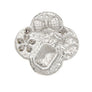 Brooch Couture Clover Red Glass Perfume Pin