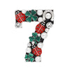 Brooch Lucky Seven Silver and Black Ladybug Pin