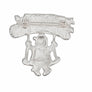 Brooch Merry Christmas Santa Swing Silver Pin