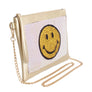 Gold Smile Sequin Clutch