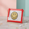 Smile Sequin Red Clutch