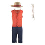 Men's Anime Costumes Halloween Luffy Cosplay Costume Monkey D Luffy Classic Costume with Straw Hat - DJ Comics