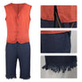 Men's Anime Costumes Halloween Luffy Cosplay Costume Monkey D Luffy Classic Costume with Straw Hat - DJ Comics