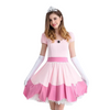 Princess Peach Deluxe Dance Dress Cosplay Costume for Women - Official Look with Gloves & Crown for Parties, Halloween, & Cosplay