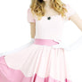 Princess Peach Deluxe Dance Dress Cosplay Costume for Women - Official Look with Gloves & Crown for Parties, Halloween, & Cosplay