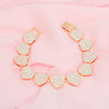 Chain Bracelet Gold Pave Heart Link for Women