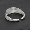 Cuff Silver Wire 35 Layer Bracelet for Women