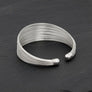 Cuff Silver Wire 35 Layer Bracelet for Women