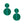 Drop Green Seed Bead and Felt Circle Earrings