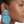 Drop Light Blue Seed Bead and Felt Circle Earrings