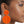 Drop Orange Seed Bead and Felt Circle Earrings