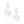 Drop Clear Glass Heart Crystal Gold Earrings Women