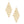 Fish Hook Brushed Gold Coin Dangle Earrings