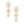 Dangle Crystal Petal Flower Gold Earrings Women