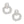 Drop Silver Textured Metal Door Knocker Earrings