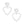 Drop Silver Cream Pearl Heart Earrings for Women