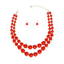 Beaded Coral Faceted Global Inspo Necklace Women