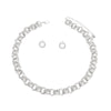 Chain Chunky Silver Triple Ring Choker for Women