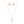 Pendant Vintage Cream Quatrefoil Gold Necklace Set