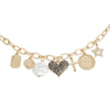 Charm Necklace Gold Heart Star Cross Chain Women