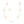 Long Necklace Gold Cream Monogram Flower Chain