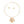 Pendant Cream 3D Rose Gold Chain Set for Women