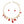 Charm Gold Red Cowgirl Boot High Heel Necklace