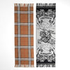 Faux Cashmere Brown Plaid Motif Rectangle Scarf