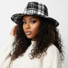 Black White Plaid Fedora
