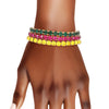 Bracelets Multicolor 5mm Rhinestone 3 Strand Women