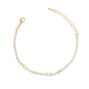 Tennis Bracelet Gold CZ Rhinestone MAMA for Women