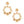 Drop Burnished Gold Flower Wreath Earrings Women