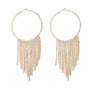 Gold Iced Fringe Hoops