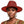 Fedora Rust Orange Leopard Print Hat