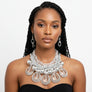 Dazzling Silver Teardrop Cascade Ensemble