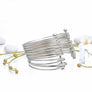 Cuff Silver 19 Row Stacked Bangle Bracelet Women