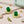 Stud Green Funky Retro Throwback Style Earrings